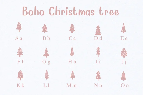 Boho Christmas Tree by Nongyao — Dingbats Font — thumbnail 2