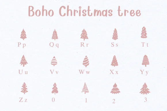 Boho Christmas Tree by Nongyao — Dingbats Font — thumbnail 3