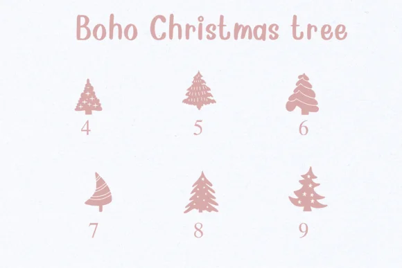 Boho Christmas Tree by Nongyao — Dingbats Font — thumbnail 4