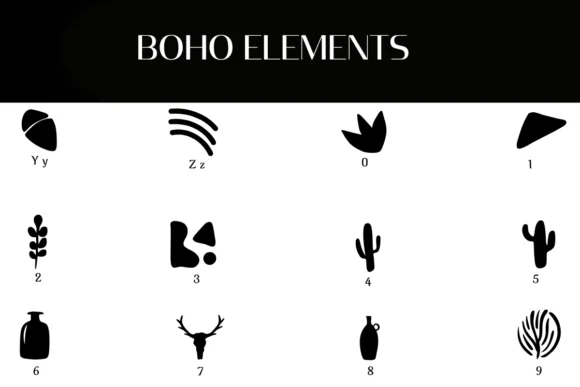Boho Elements by Heartcraft Atelier — Dingbats Font — thumbnail 4