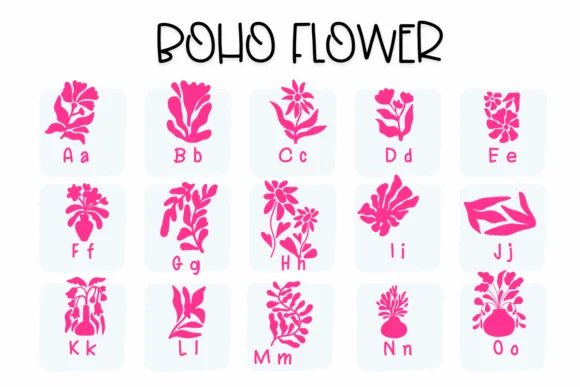 Boho Flower by Sirinart — Dingbats Font — thumbnail 2