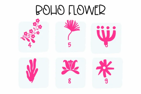 Boho Flower by Sirinart — Dingbats Font — thumbnail 4