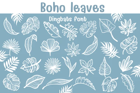 Boho Leaves by Sontaya — Dingbats Font