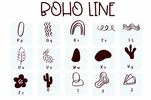 Boho Line by Sirinart — Dingbats Font — thumbnail 3