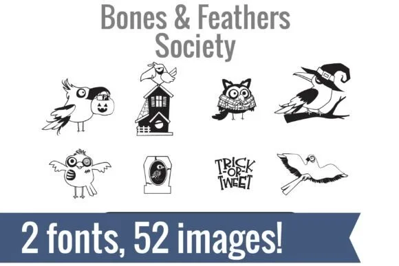 Bones and Feathers Society by Illustration Ink — Dingbats Font
