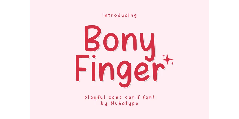 Bony Finger Font by Nuhatype — Sans Serif Font