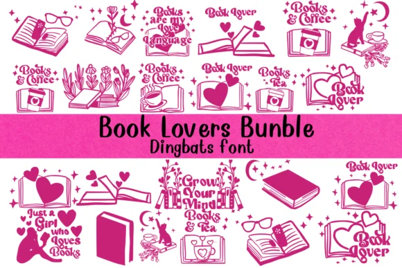 Book Lovers Bundle by Nongyao — Dingbats Font