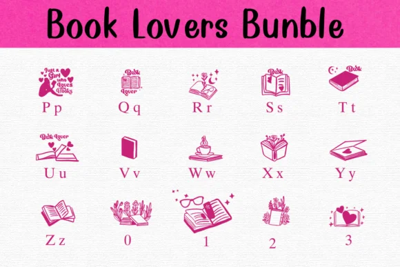 Book Lovers Bundle by Nongyao — Dingbats Font — thumbnail 3