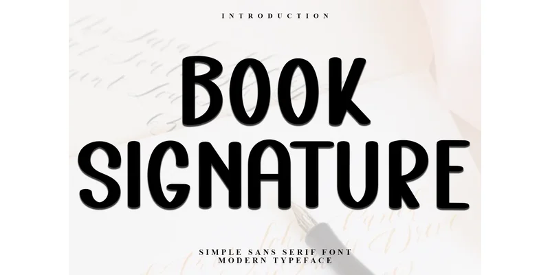 Book Signature Font by FreshTypeINK — Sans Serif Font