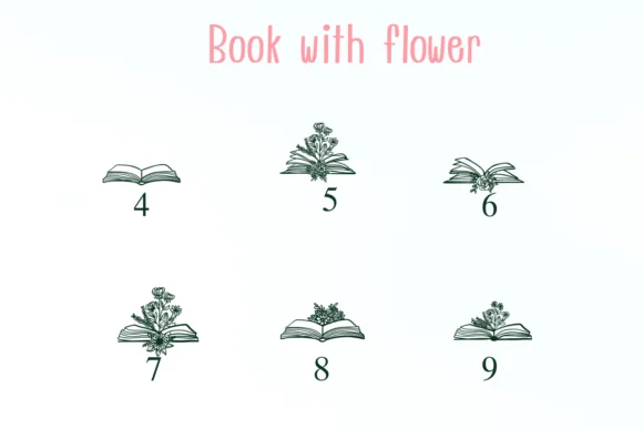 Book with Flower by Nongyao — Dingbats Font — thumbnail 4