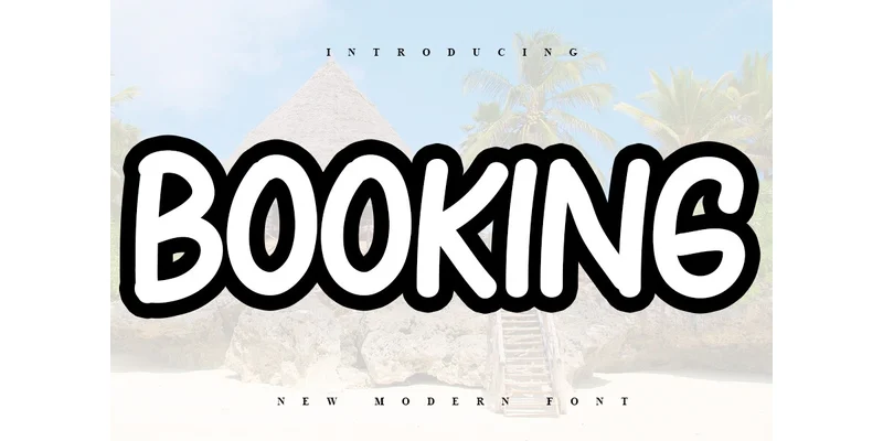 Booking Font by ABBAsalam — Sans Serif Font