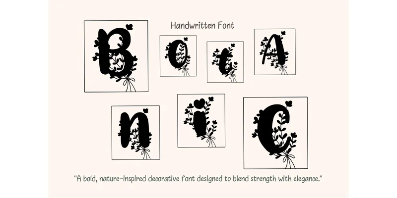 Botanic Font by PeamCreations by PeamCreations — Decorative Font