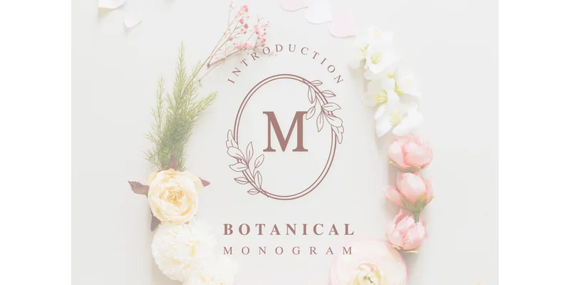 Botanical Monogram Font by Pui Art by Pui Art — Decorative Font