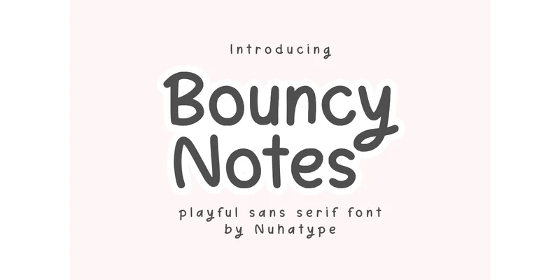 Bouncy Notes Font by Nuhatype — Sans Serif Font