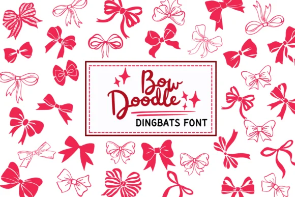 Bow Doodle by PraewDesigns — Dingbats Font