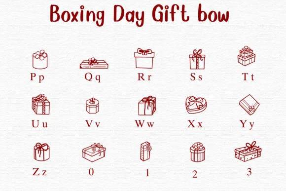 Boxing Day Gift Bow by Nongyao — Dingbats Font — thumbnail 3