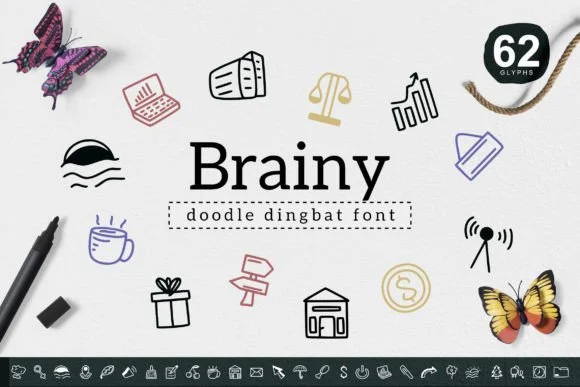 Brainy by YandiDesigns — Dingbats Font