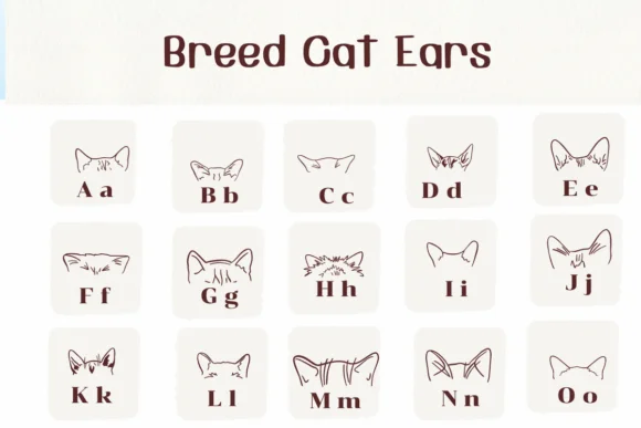 Breed Cat Ears by Ketsarin — Dingbats Font — thumbnail 2