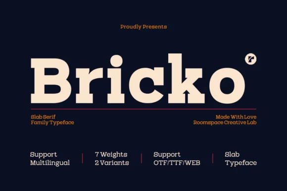 Bricko by roomspace β Slab Serif Font
