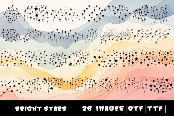 Bright Stars by MOMAT THIRTYONE — Dingbats Font
