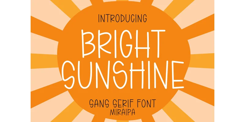 Bright Sunshine Font by miraipa — Sans Serif Font