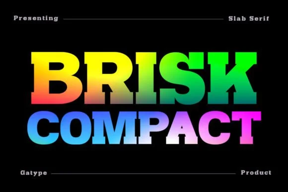 Brisk Compact by gatype — Slab Serif Font