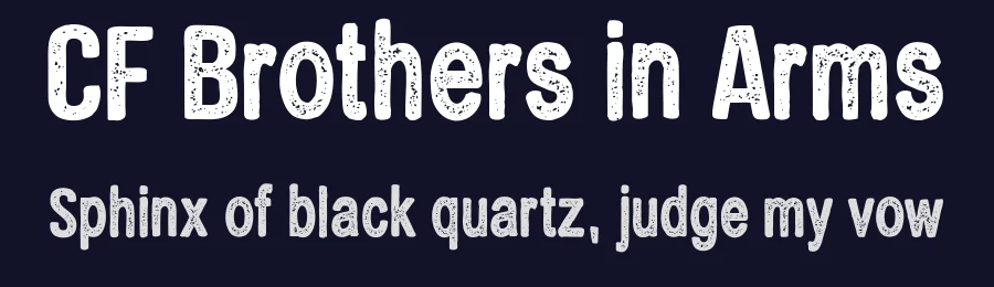 CF Brothers in Arms by Cloutierfontes — Decorative Font — thumbnail 2