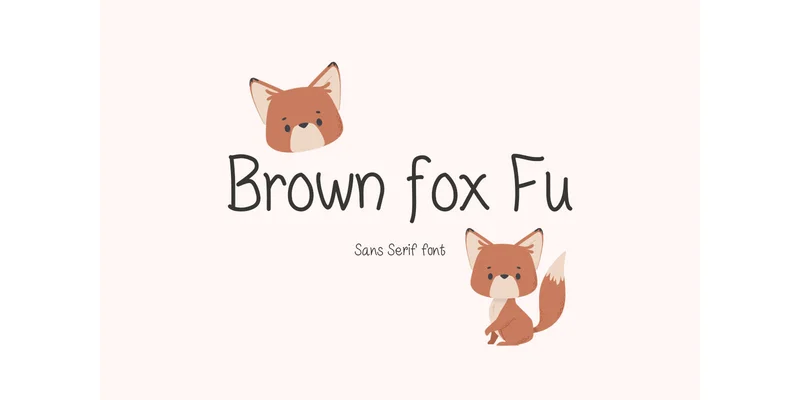 Brown Fox Fu Font by TanoiCartoonist — Sans Serif Font