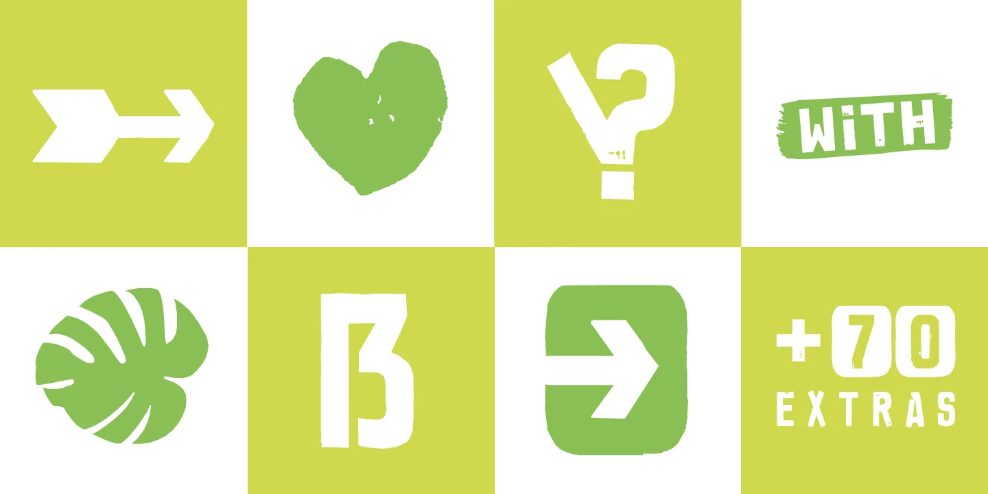 Brush Poster Grotesk Extras by TypoGraphicDesign — Dingbats Font
