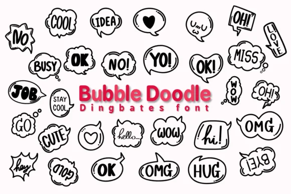 Bubble Doodle by Chonada — Dingbats Font