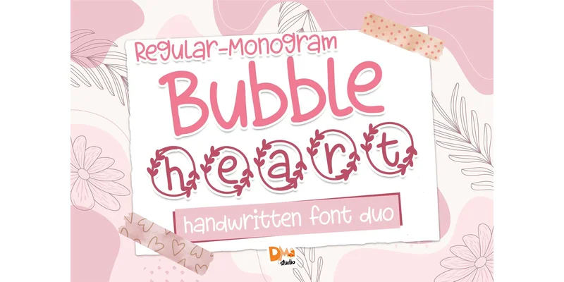 Bubble Heart Font by dmletter31 by dmletter31 — Decorative Font