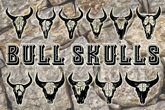Bull Skulls by vladimirnikolic — Dingbats Font