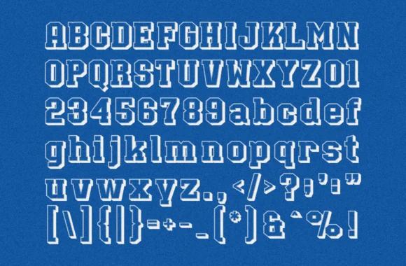 Bullsy College 3d by Marvadesign — Slab Serif Font — thumbnail 5