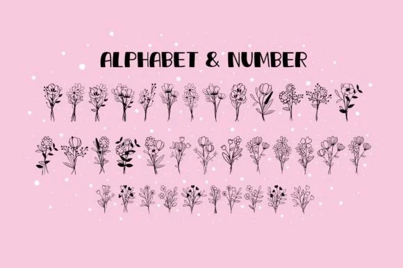 Bunch of Flowers by BK Creative Designs — Dingbats Font — thumbnail 2
