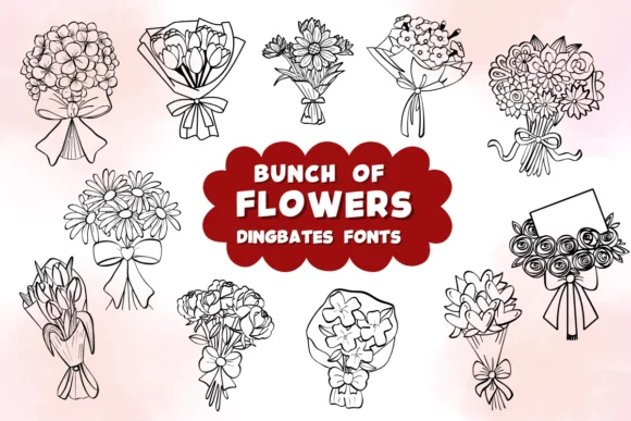 Bunch of Flowers by Natchuta — Dingbats Font