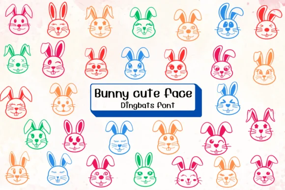 Bunny Cute Face by Ketsarin — Dingbats Font