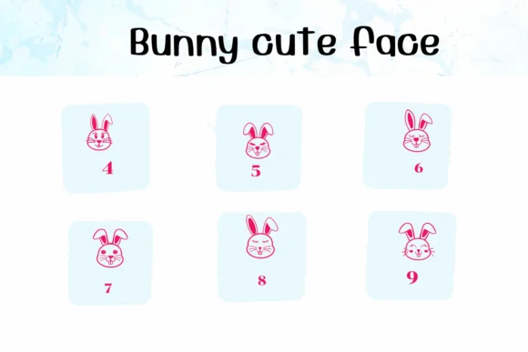 Bunny Cute Face by Ketsarin — Dingbats Font — thumbnail 4