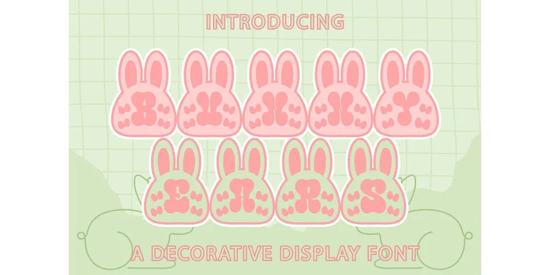 Bunny Ears Font by Kido Studio by Kido Studio โ Decorative Font