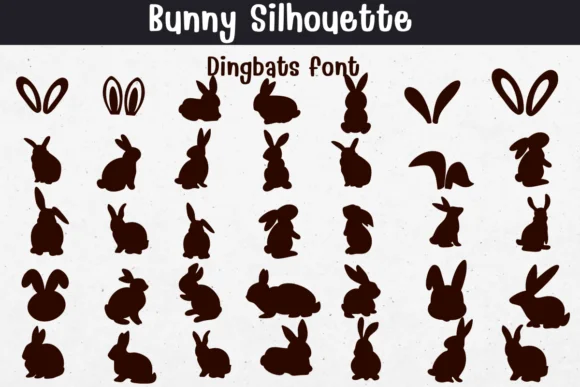 Bunny Silhouette by Sontaya — Dingbats Font