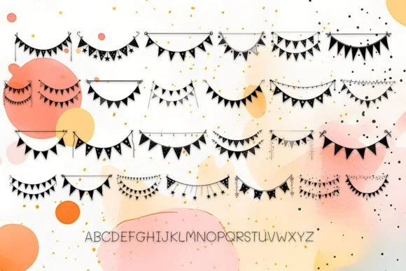 Bunting Banners for Party Decorations by MOMAT THIRTYONE — Dingbats Font — thumbnail 2