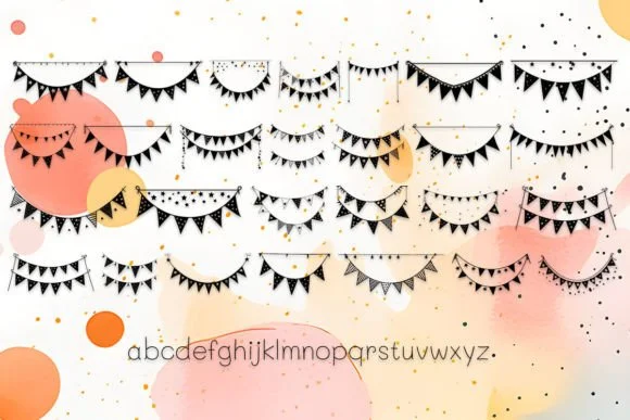 Bunting Banners for Party Decorations by MOMAT THIRTYONE — Dingbats Font — thumbnail 3
