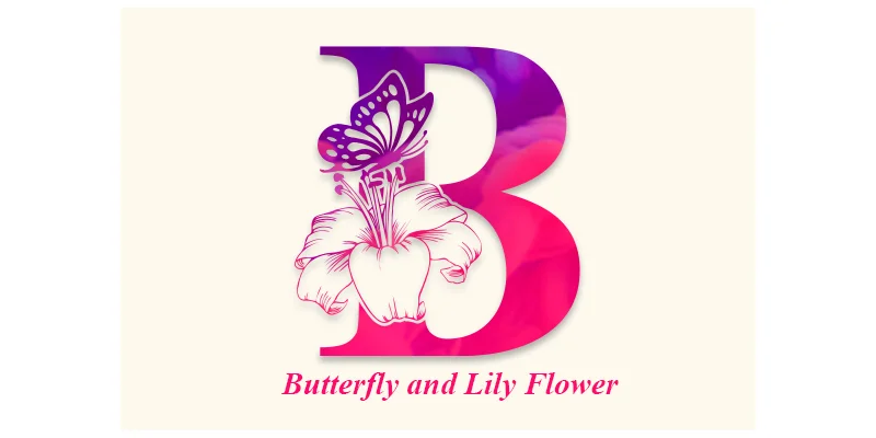 Butterfly and Lily Flower Font by utopiabrand19 by utopiabrand19 — Decorative Font