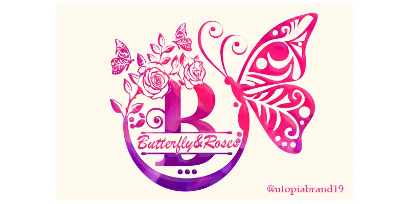 Butterfly and Roses Font by utopiabrand19 by utopiabrand19 — Decorative Font
