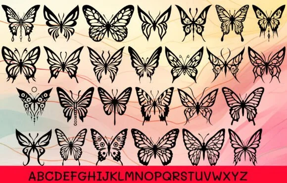 Butterfly Butterfly Happy by MOMAT THIRTYONE — Dingbats Font — thumbnail 2