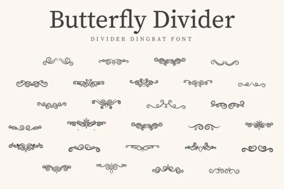 Butterfly Divider by CraftedType Studio — Dingbats Font