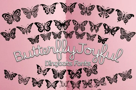 Butterfly Joyful by MOMAT THIRTYONE — Dingbats Font