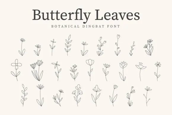 Butterfly Leaves by CraftedType Studio — Dingbats Font