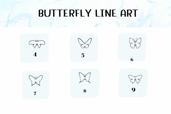 Butterfly Line Art by Ketsarin — Dingbats Font — thumbnail 4