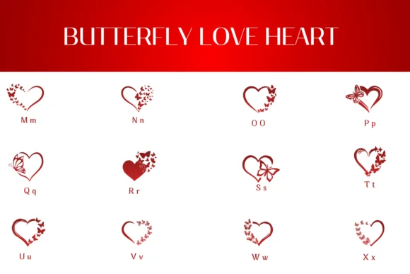 Butterfly Love Heart by Heartcraft Atelier — Dingbats Font — thumbnail 3