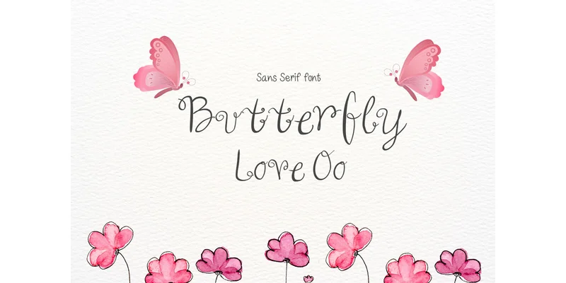 Butterfly Love Oo Font by TanoiCartoonist — Sans Serif Font